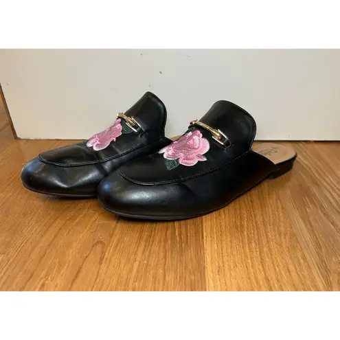 Catherine Malandrino Shoes Womens Size 8 Slip On Mule Embroidered Pink Rose