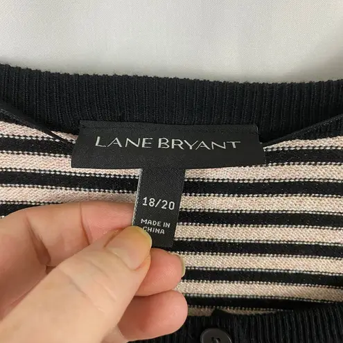 Lane Bryant  striped Black Metallic Cardigan 18/20