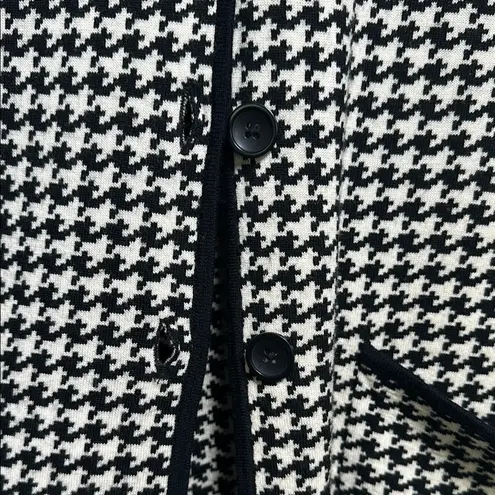 Kate Hill Italian Merino Wool Womens Black & Cream Houndstooth Blazer Size XXL
