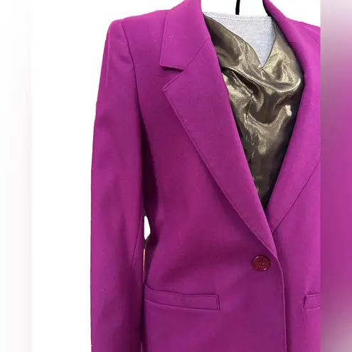 Pendleton Vintage Miss Purple Single-Button 100% Pure Virgin Wool Blazer