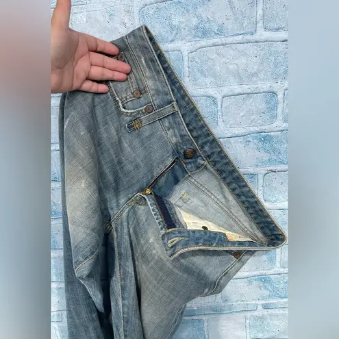 R13 Distressed Washed Paint Splatter jeans size 27