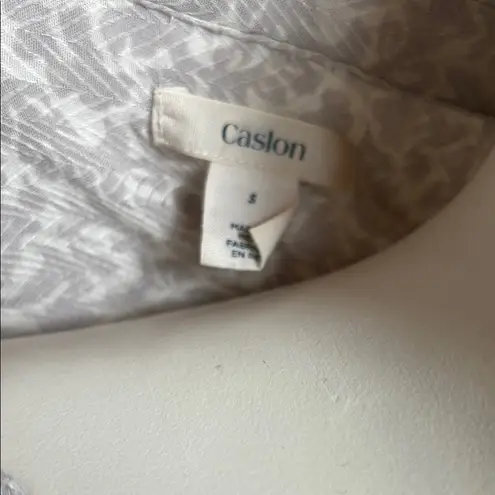 Caslon Blue and White Relaxed 3/4 Sleeve Blouse