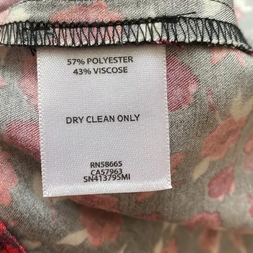 Something Navy Puffy Sleeve Wrap Dress Rose Ditsy Print Ditsy Floral Mini Dress