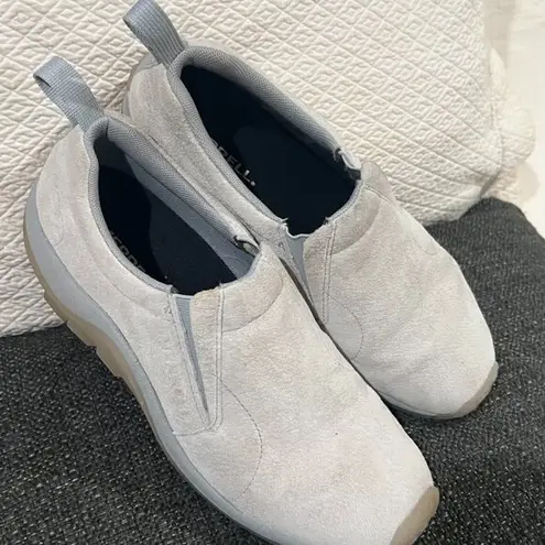 Merrell Light Gray Shoes Size 9 Smooth Suede Air Cushion
