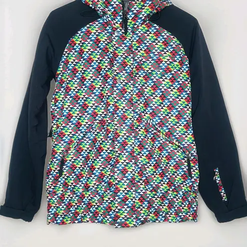 Bonfire Snowboarding Womens Small Outdoor Zip Snow Ski Athletic Black Multi