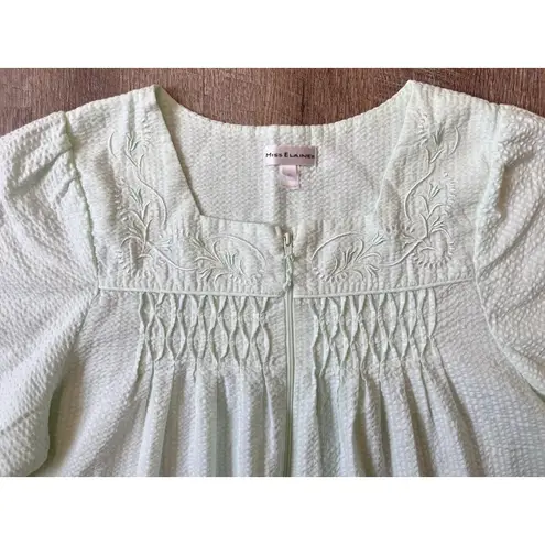 Vintage light green House coat robe night gown size XL