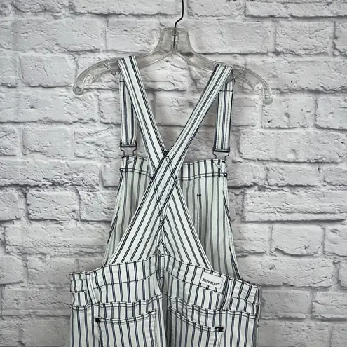Judy Blue Women's Pinstripe White Boyfriend Casual Statement Overalls Size XL