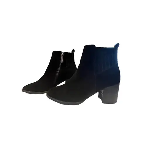 Blondo Sabina Black Suede Leather Waterproof Ankle Booties Boots Size 10 Women