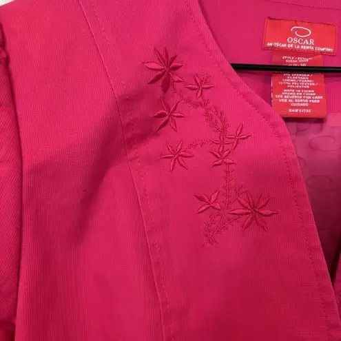 Oscar de la Renta Women's Vintage pink suit blazer jacket size 10