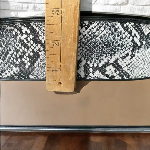 Nicole Miller  Black and White Snakeskin Clutch NWT