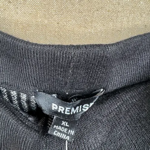 Premise Pullon Skirt Womens Size XL Black White Striped A Line Knit Modern Chic