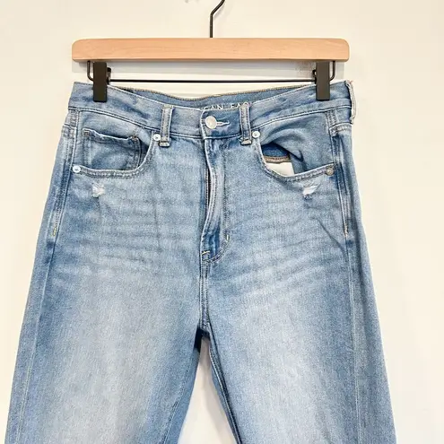 American Eagle  Hi Rise Distressed Mom Jeans Blue Size 6