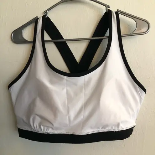 Avia Womens Sports Bra Size XL 16-18 Black & White New