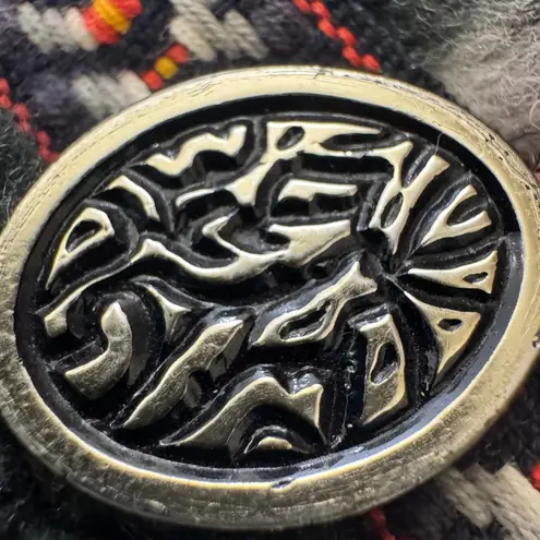 VTG Uniqu Faux Fur Bucket Hat Plaid Pattern Winter Warm Earflap Style Gray