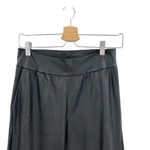 Commando Faux Leather Joggers Pants Pull-On Stretch Tapered Black Size Small - Image 4