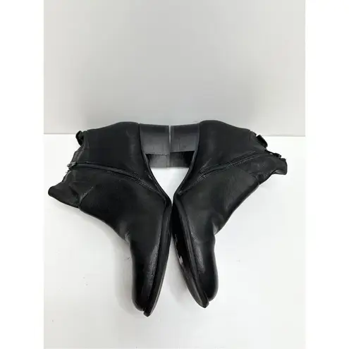 Paul Green  Boots Womens Size 7.5US Black Nelly Leather Ankle Booties Block Heel