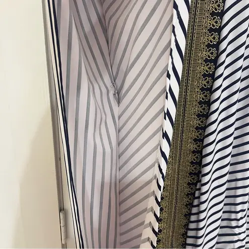 Cabana Life Navy and White Stripped Caftan with Gold Embroidery Size undefined