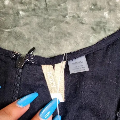 Roxy  Black Sleeveless Embroidered Romper - Image 5