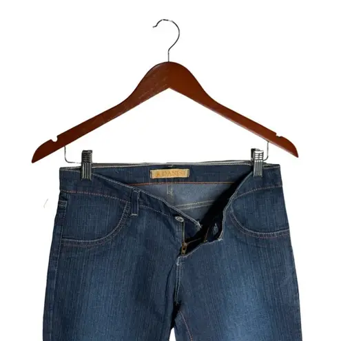 Danesi Jeans Bedazzled Boot Cut Juniors Oversized Fit 28 Waist Low Rise 90s Blue Size undefined
