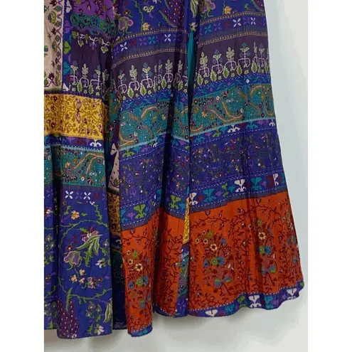 ETRO Milano Patch Quilt Skirt Blue Size 6