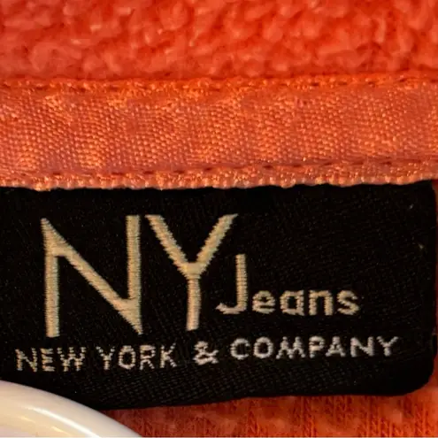New York & Co. NY Jeans Women’s Coral Pink Fleece 1/4 Zip Pullover Size S
