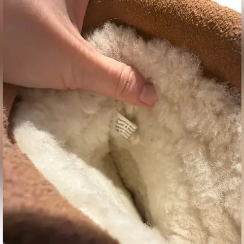 BEARPAW  Genuine Sheepskin Suede Rabbit Fur-Trimmed Wedge Boots Women’s 8 - Image 3