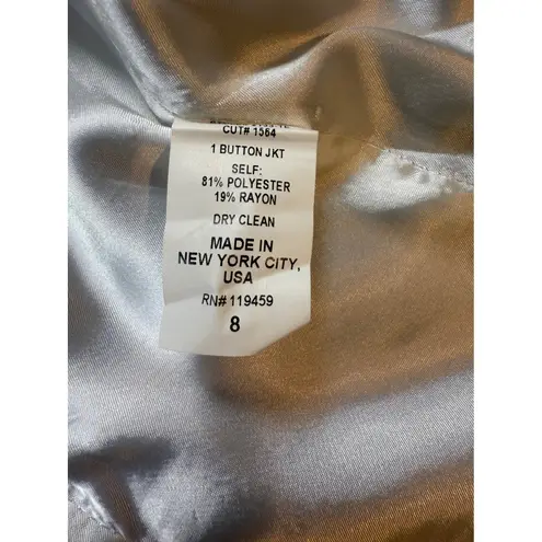 GARFIELD & MARKS Womens Gray Blazer Pants Suit Set Made in USA Size 8