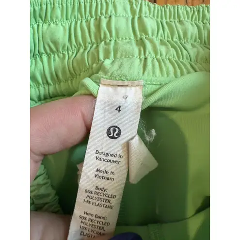 Lululemon Skirt Womens 4 Green Athletic Tennis Running Skort Liner Activewear