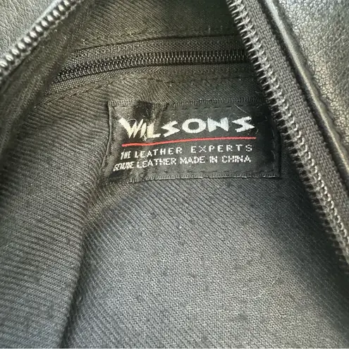 wilson's leather Vintage Wilson’s Black Leather Expandable Backpack