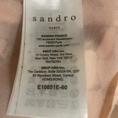 Sandro Paris Claude Nude Pink Lace
Peplum Top Size 3 (L)E10851E