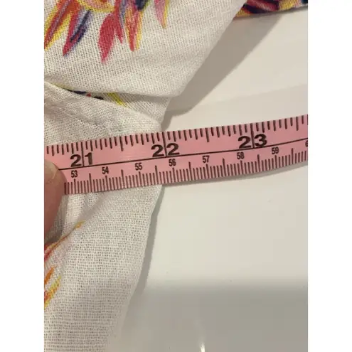 Sigrid Olsen Linen Pineapple Print Tunic Top Button Front Shirt Blouse S - Image 8