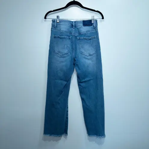 Insane Gene Blue Super Relaxed Mid Rise Crop Boot Cut Jeans Size 27