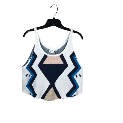 Somedays Lovin Top Tribal Knit Scalloped Hem Tank