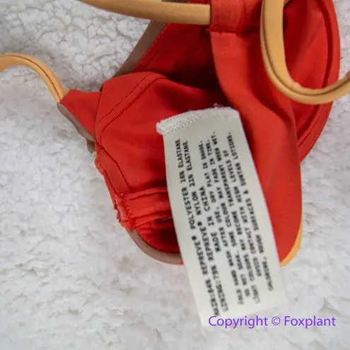 New! Set! Zulu & Zephyr Free People Tie Curve‎ Brief Bikini, size 2 Red