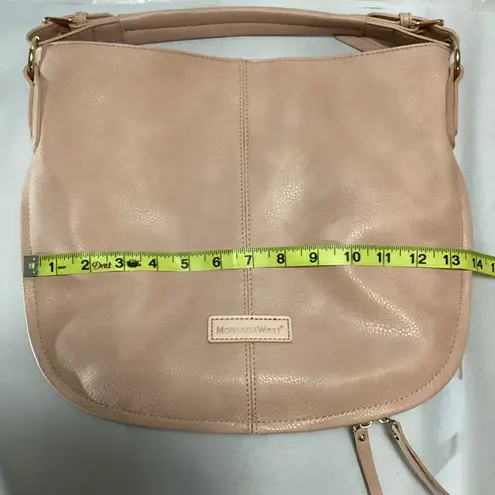 Montana West hobo light pink vegan Leather Shoulder Bag