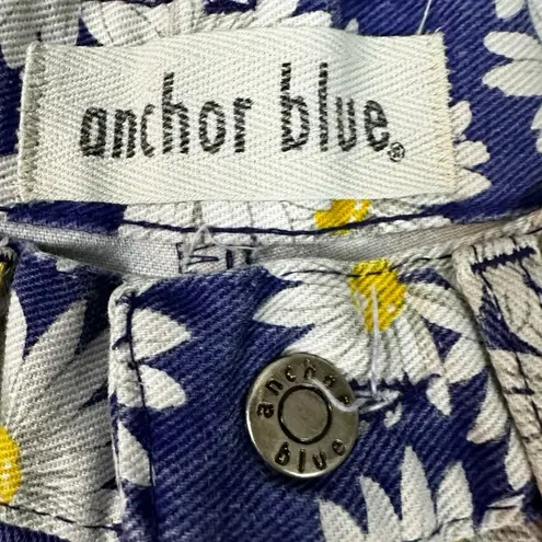 Anchor Blue  Vintage 90s Y2K Daisy Flower Jean Mom Shorts Size 13 Made in USA