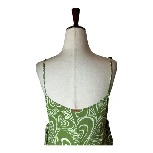 Lisa Says Gah Green And White Wild Hearts Pattern Yolande Mini Dress Size M - Image 6