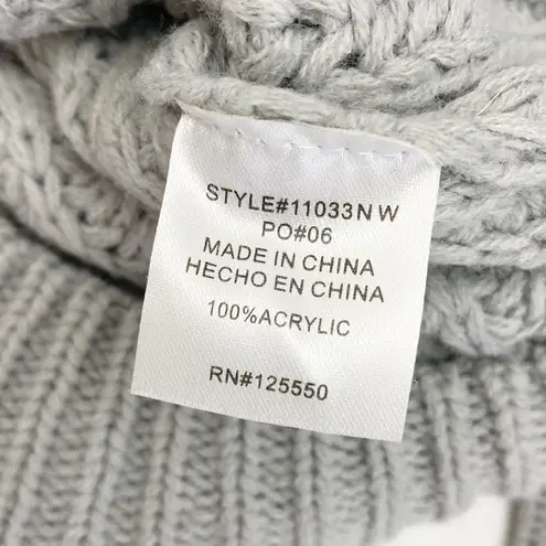 Naked Wardrobe Off The Shoulder Just Own Knit Cropped Cozy Sweater: Light Grey