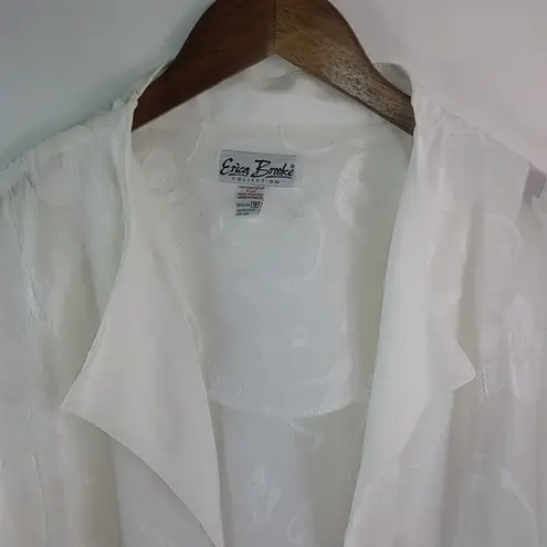 Erica Brooke 18 White Long Open Duster Plus