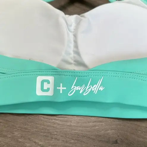 The Bar Chestee x Bella Kandace Halter Sports Bra Mint Green Size 8