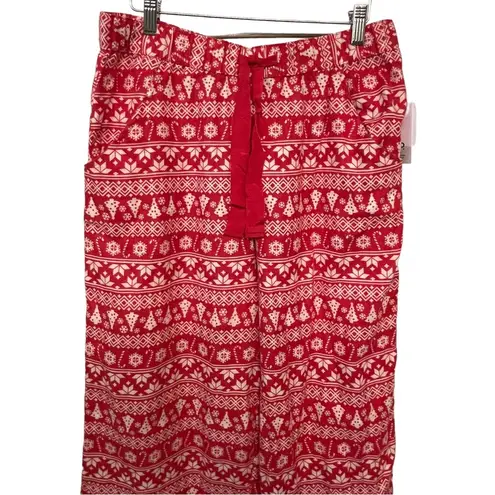 BP  Flannel Lounge Pants Red Chinoise Ditsy Fairisle Snow Flake Candy Cane Tree M