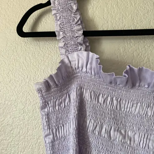 Rebecca Taylor  Smocked Crop Top in Sky Size Small