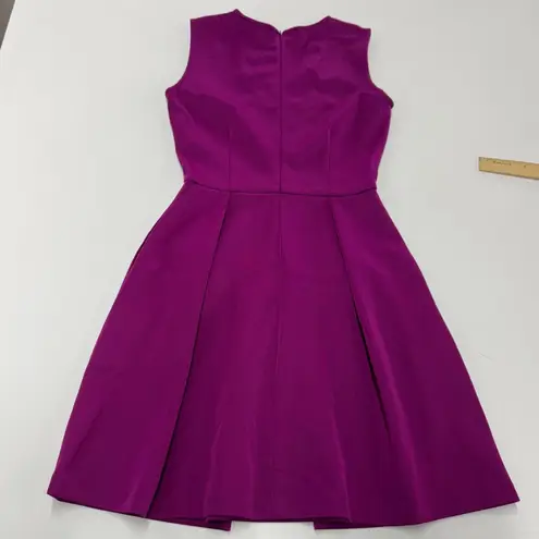 OF MERCER Dress Womens Size 4 Purple Pink Sleeveless Pleated Fit Flare
