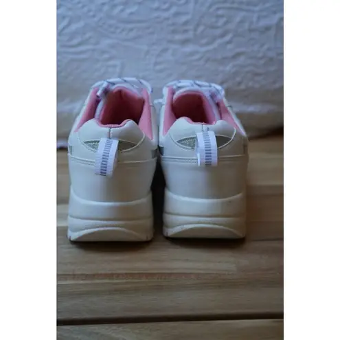 Women Cute Platform Pink White Feminine Sneaker Size US 8