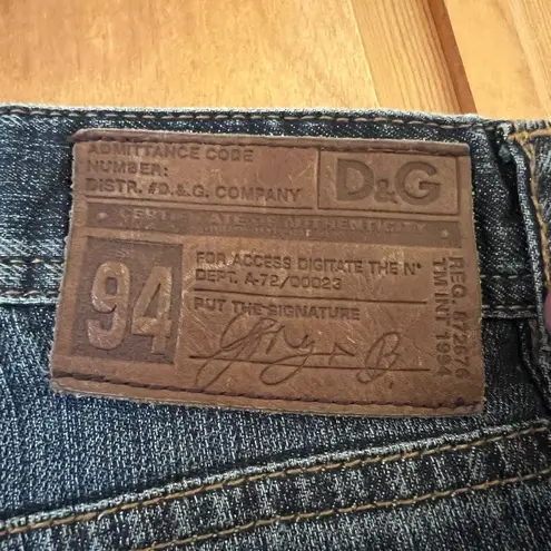 Dolce & Gabbana Jeans Vintage D&G Distressed Straight Leg Button Fly Size 40