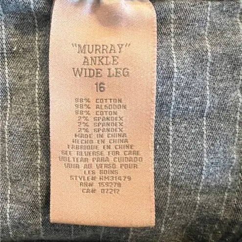 Hydraulic Striped High Rise Ankle Wide Leg Women's Jeans Size 16