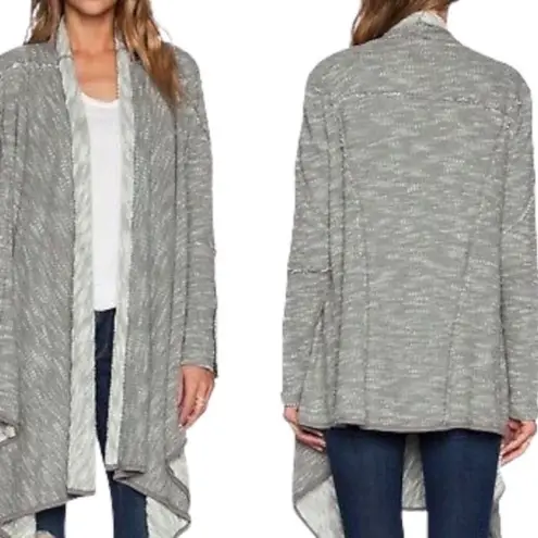 Free People  In the Loop Grey Waterfall Cardigan Small