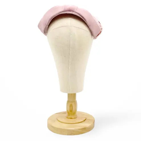 Vintage 1950s Pink Feather Evening Hat Velvet Trim Cocktail Fascinator Small