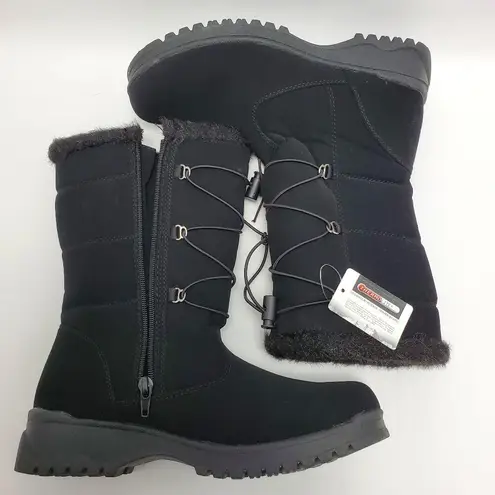 Tundra Women's Lacie Side Zipper Black Winter Boot Size 9