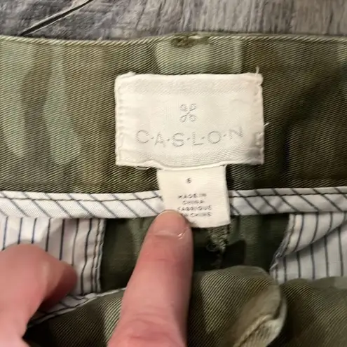 Caslon camouflage Camo cotton longer short w/ bottom hem zipper and clasp - 6